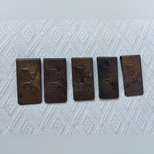 Tiffany Studios Money Clip St Louis Worlds Fair Eagle 1904 antique bronze flag 1